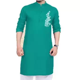 Stylish Semi Long Cotton printed Panjabi for Men